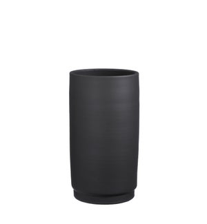 Saar vase round black - 11x19.75"