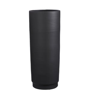 Saar vase round black - 11x27.5"