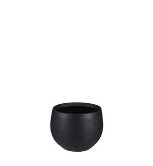Douro pot round black matt - 6.25x5"