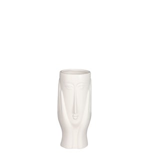 Vase face white - 3.5x8"