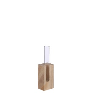 Stephen single flower vase glass - 2x1.5x7"