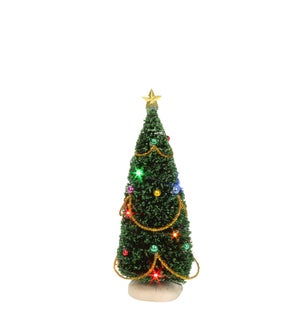 Christmas tree with flashing lights battery operated - 6"