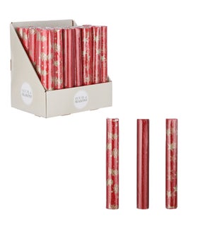 Tablerunner red 3 assorted display - 106.5x11.5"