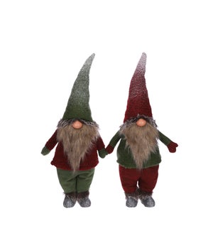 Doll gnome d. red green 2 assorted - 9.75x5.5x25.5"