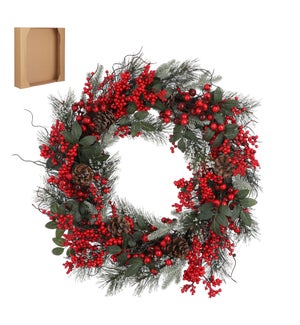Jerry wreath red - 27.5x4.75"