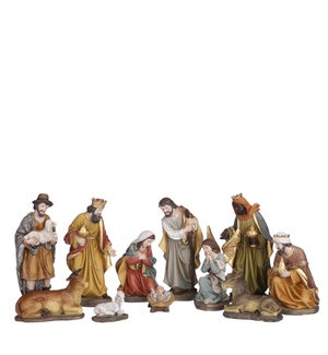 Nativity set 11 pieces - 2.5x2x6"