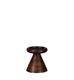 Limma candleholder d. brown - 4.25x4.75"