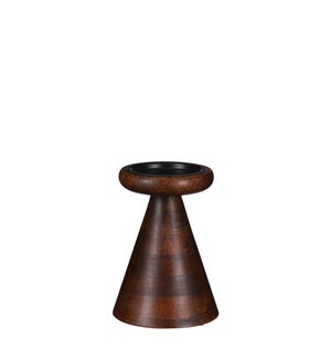 Limma candleholder d. brown - 4.75x6.75"
