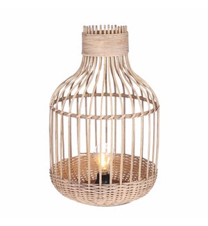 Ostra lantern brown led battery operated - 11.75x18.5"