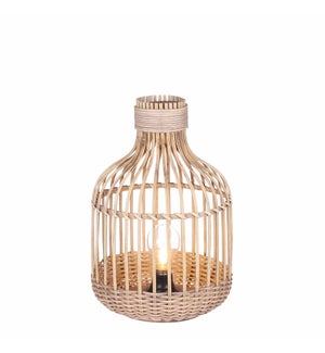 Ostra lantern brown led battery operated - 9.5x14.5"