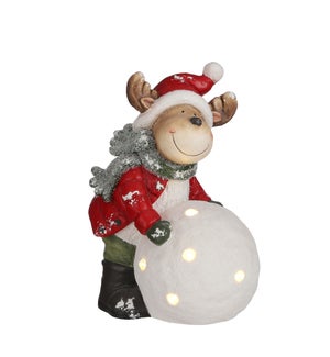 Reindeer battery operated red - 11.75x8.75x16.75"