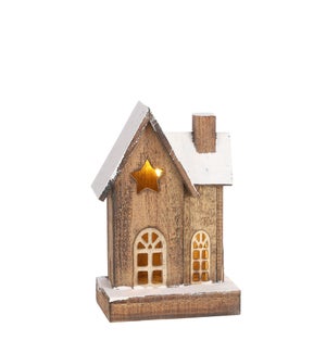 House brown battery operated - 7.5x4.75x12.25"