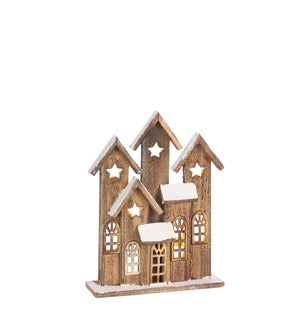 House brown battery operated - 9x2.75x11.75"