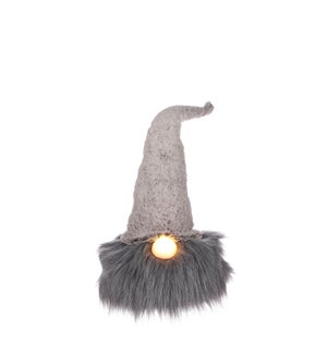 Gnome grey led battery operated - 10.25x22"