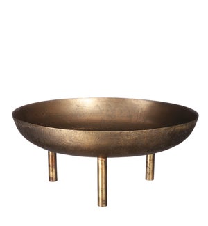 Bolero bowl on stand gold - 12.5x5.5"