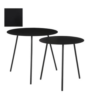 Pontus side table black set of 2 - 21.75x17.75"