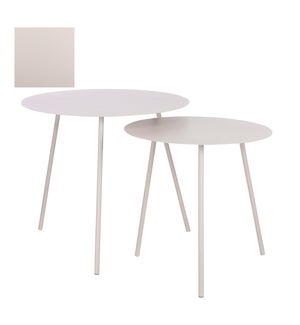 Pontus side table beige set of 2 - 21.75x17.75"