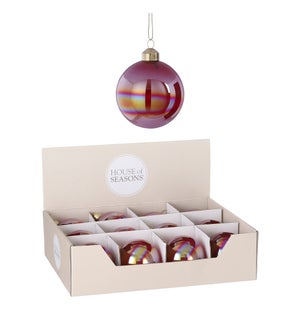 Bauble glass red display - 3.25"