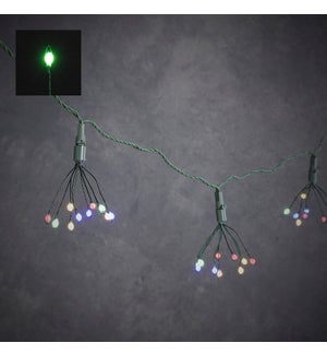 Outdoor Dandelion LED String 300L Green, Multicolour - 30'