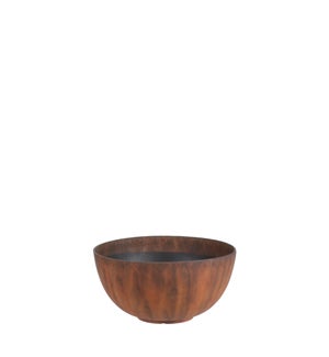 Bravo bowl round rust - 13.75x6.75"