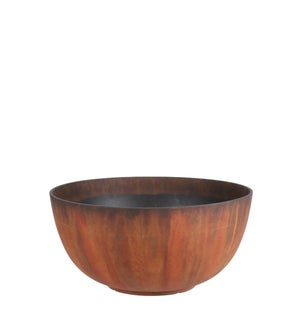 Bravo bowl round rust - 21.75x10.25"