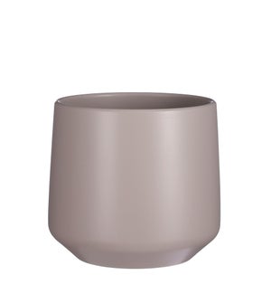 Amber pot round taupe matt - 11x10.25"