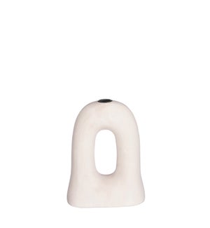 Dago candleholder white - 6.25x3.25x8.25"