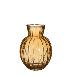 Aivy vase glass yellow - 7x9.5"