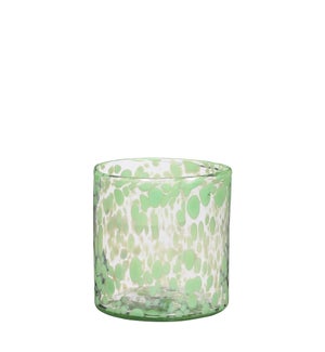 Cammy vase cylinder glass l. green - 5.5x5.5"