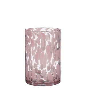 Cammy vase cylinder glass lilac - 5.5x8"