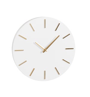 Brixen wall clock aluminium white - 14x1.5"