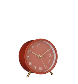Athina alarm clock aluminium red - 4x2.25x4.25"