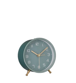 Athina alarm clock aluminium blue - 4x2.25x4.25"
