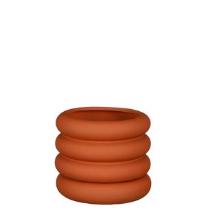 Ilse pot with saucer brown - 7.25x6.25"