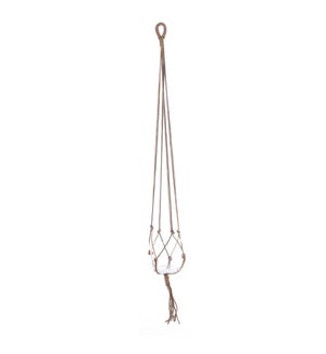 Knot pot holder hanging beige - 6x55.25"
