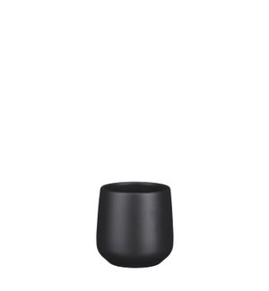 Amber pot round d. grey matt - 3.25x2.75"
