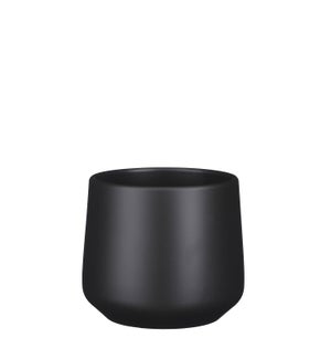 Amber pot round d. grey matt - 6x5.5"