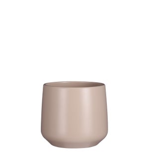 Amber pot round l. pink matt - 6x5.5"