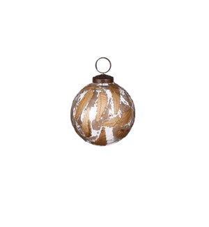 Chevy bauble glass gold - 2.75x2.75"