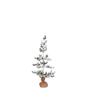 xmas tree with burlap green frosted TIPS 313 - 5.5x35.5"