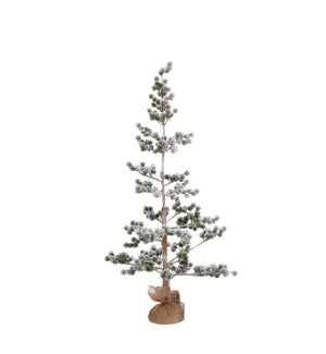 xmas tree with burlap green frosted TIPS 522 - 4.75x47.25"