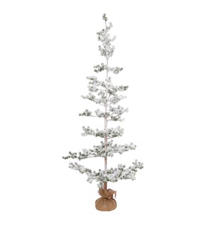 xmas tree with burlap green frosted TIPS 1108 - 9.5x71"