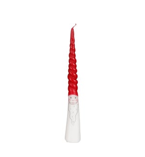 Cone candle santa white - 1.5x13.75"
