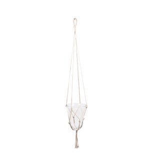 Knot pot holder hanging white - 6x55.25"
