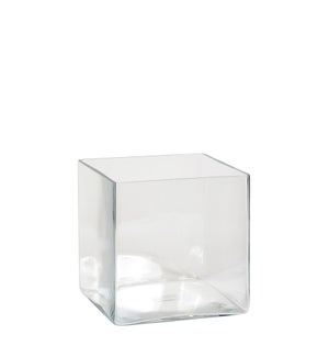 Britt vase square transparent - 8x8x8"