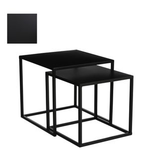 Goa side table black set of 2 - 13.75x13.75x13"