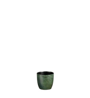 Alano pot round green - 2.75x2.5"