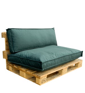 Royal pallet cushion d. green 2 pieces - 48x32x4.75/48x24x4.75"