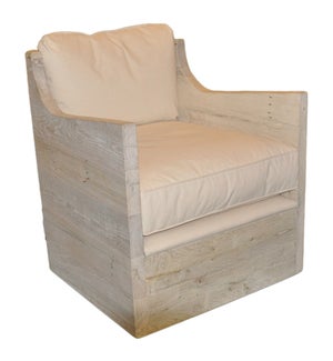 Angle chair, reclaimed oak frame