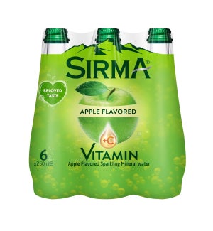 Sirma Sparkling Water Apple +VitC 250ml / 24 Pack